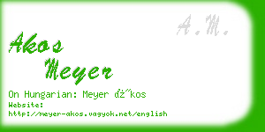 akos meyer business card